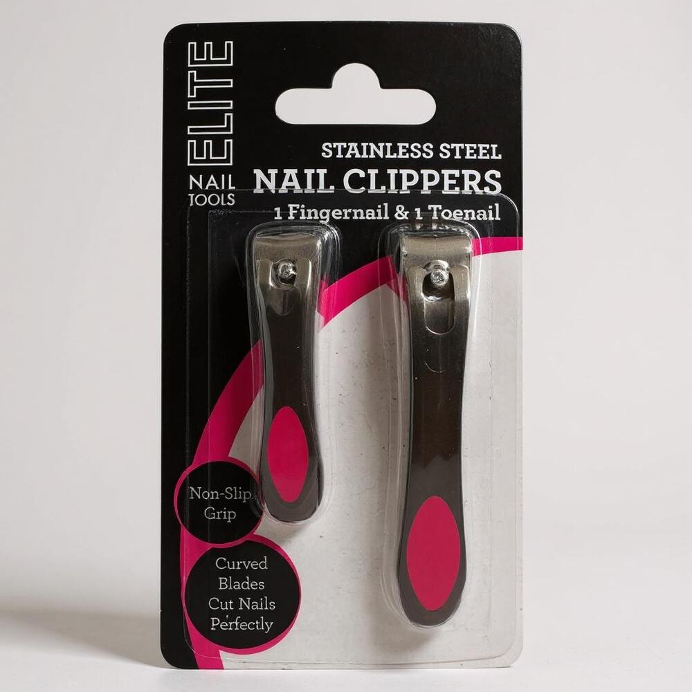ELITE Nail Tools Stainless Steel Nail Clippers Set Fingernail Toenail NEW